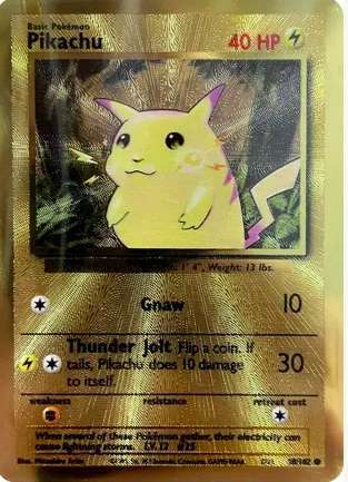 Pikachu Metal Card